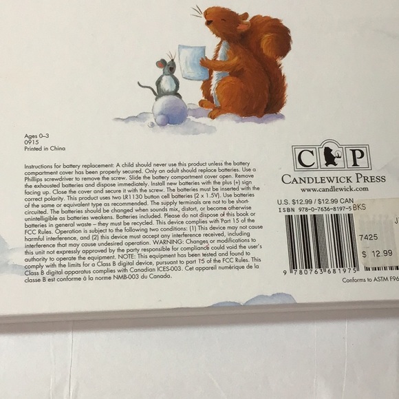 🎉2/15.00🎉 Jingle Bells hardcover excellent condition music plays - Picture 8 of 8